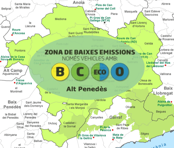 Zona de Baixes Emissions a l'Alt Penedès